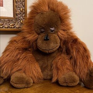 Vintage 1991 Cuddle Wit Orangutan Plush – Shaggy Auburn Fur – Rare